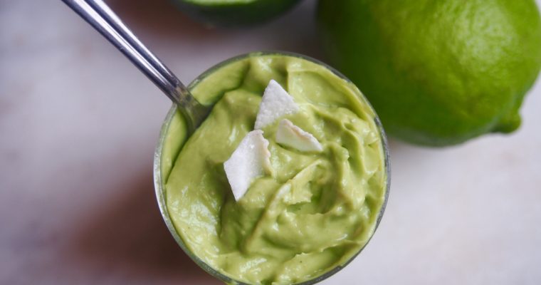key lime avocado mousse sugar-free vegan dairy-free raw dessert recipe